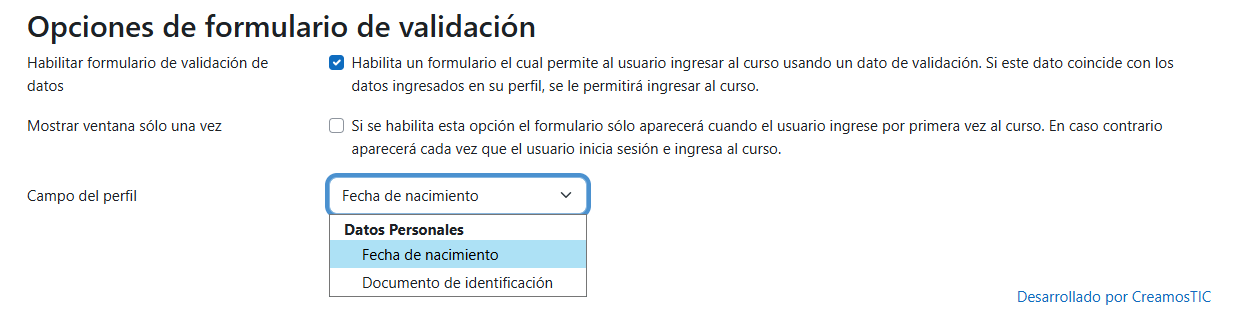 Plugin Formulario de Validación de Datos 6